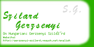 szilard gerzsenyi business card